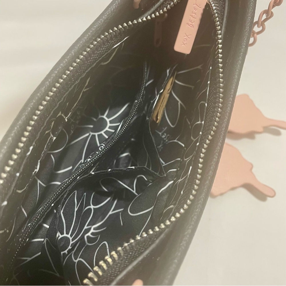Betsey Johnson Black Floral Bows Crossbody Bag , NWT - Picture 13 of 16